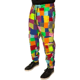 Multicolor Cotton Patchwork Men Cargo Pants