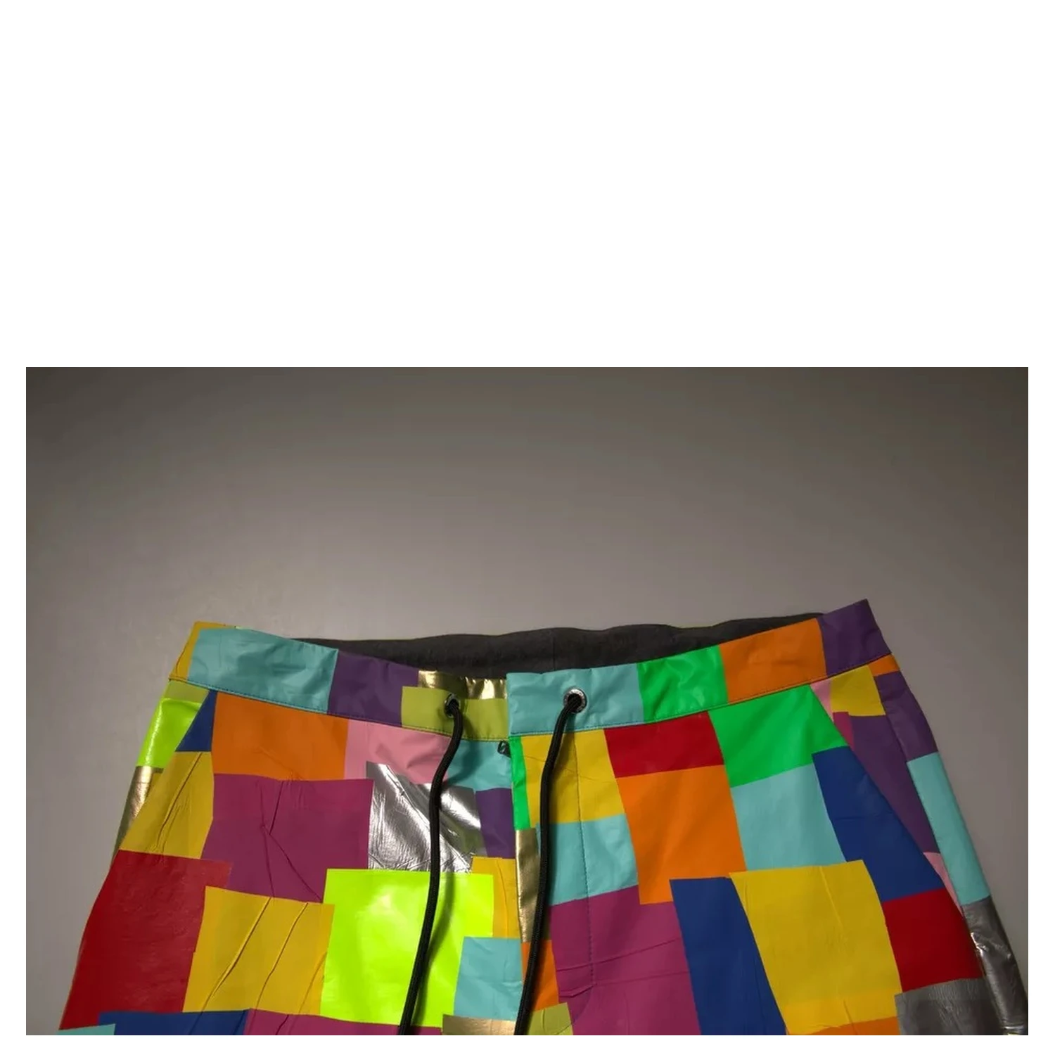 Multicolor Cotton Patchwork Men Cargo Pants
