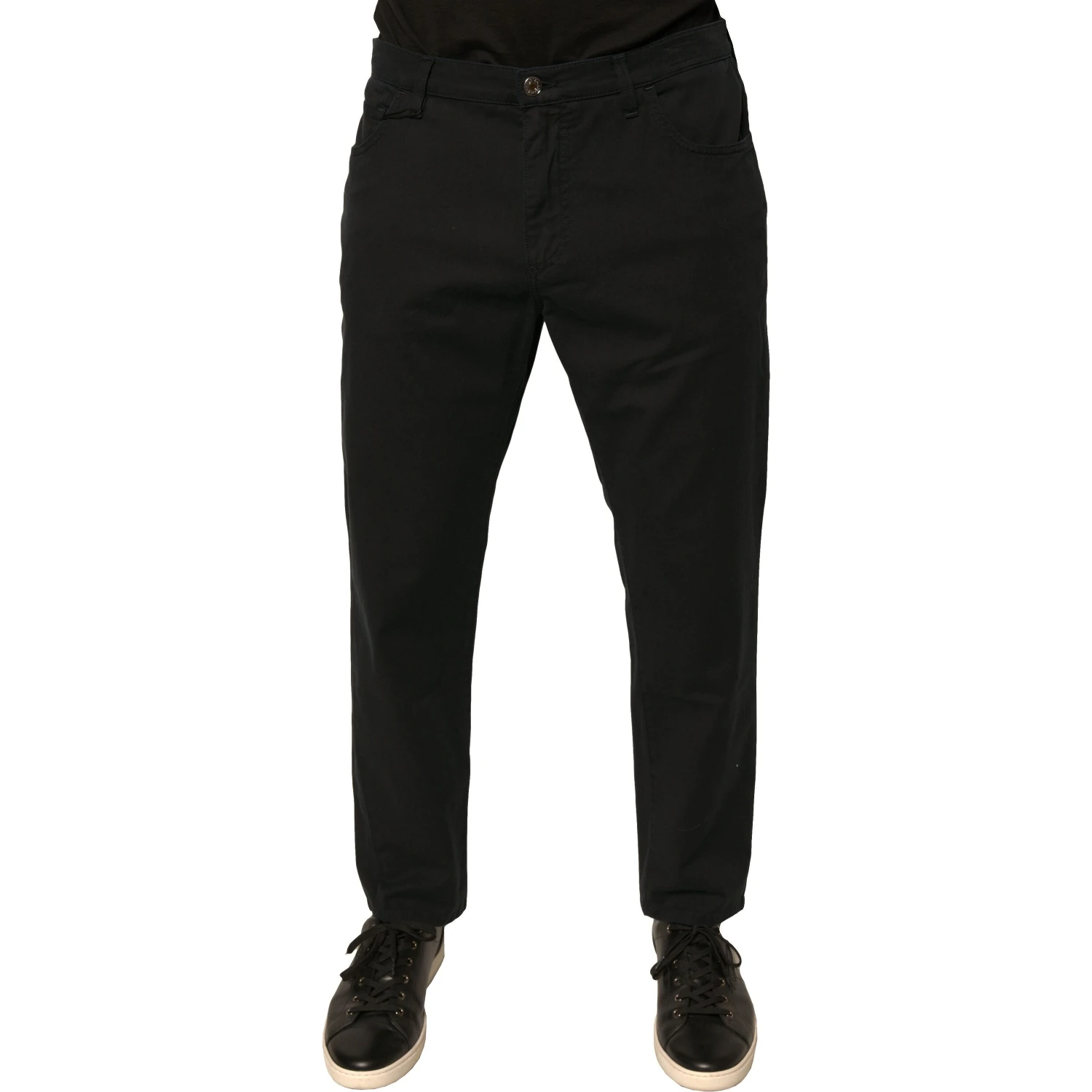 Black Logo Cotton Stretch Skinny Denim Jeans