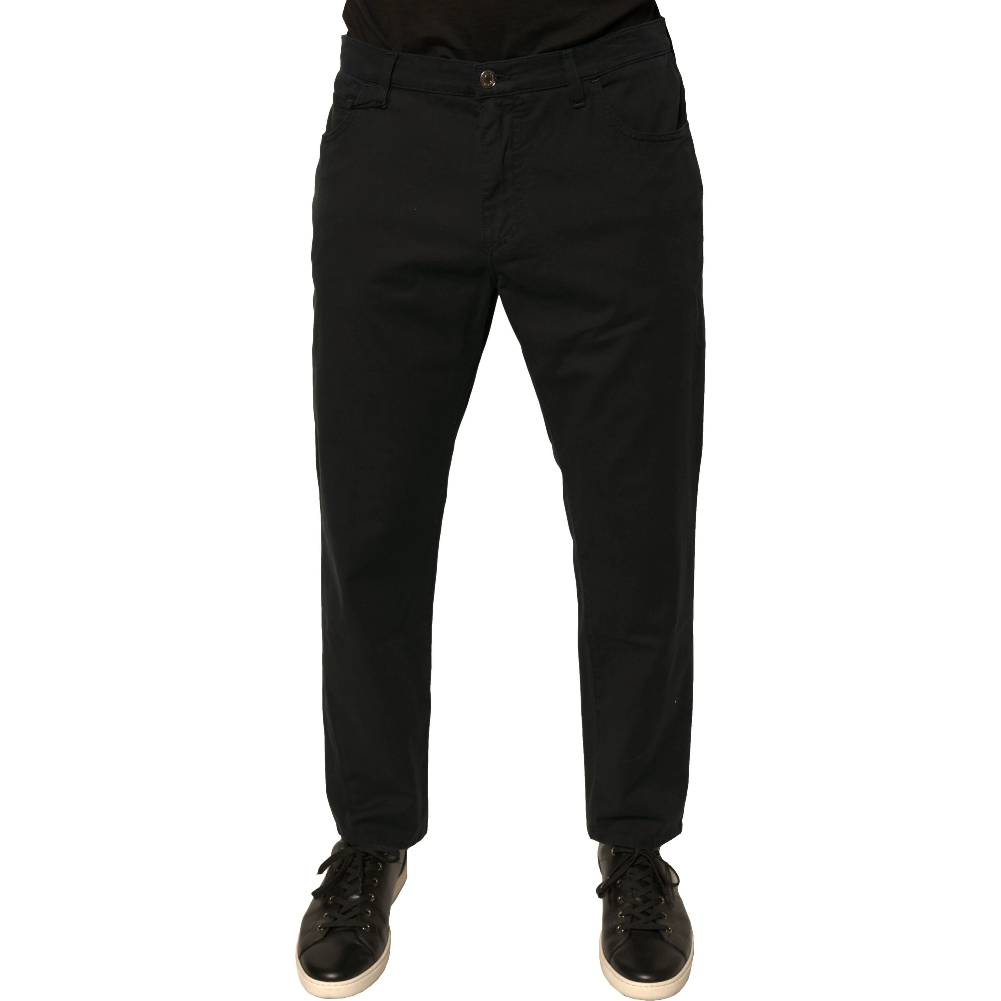Black Logo Cotton Stretch Skinny Denim Jeans