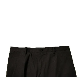 Black Cotton Men Cargo Casual Pants