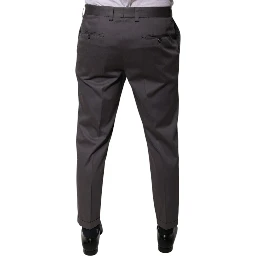 Dark Gray Mid Waist Dress Pants