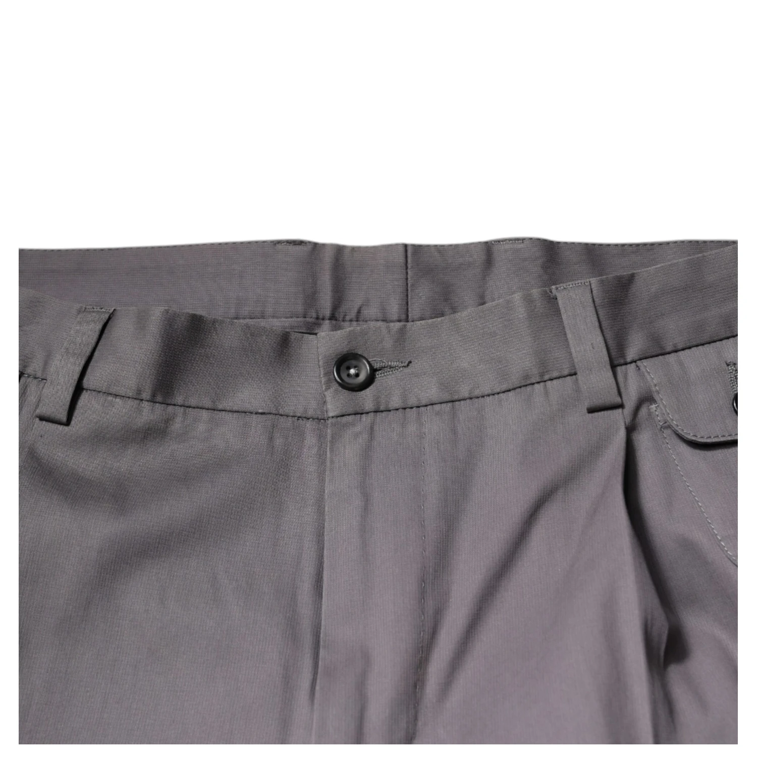 Dark Gray Mid Waist Dress Pants