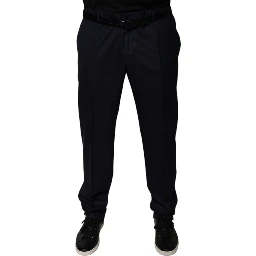 Dark Blue Tapered Formal Dress Pants
