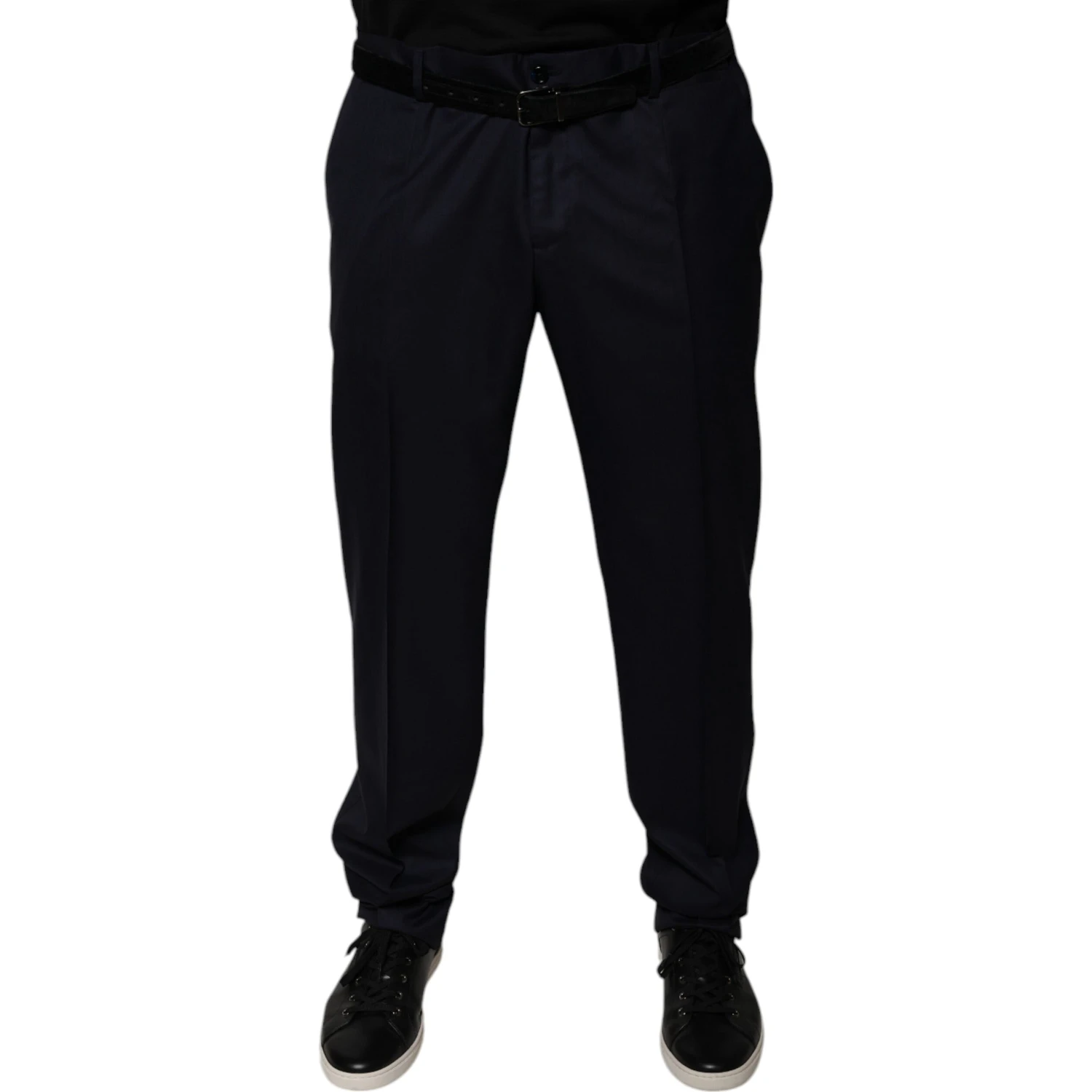 Dark Blue Tapered Formal Dress Pants