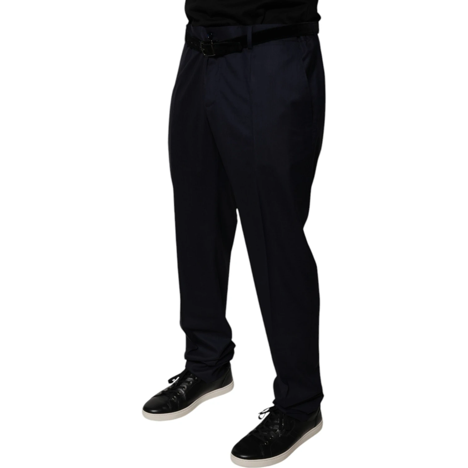 Dark Blue Tapered Formal Dress Pants
