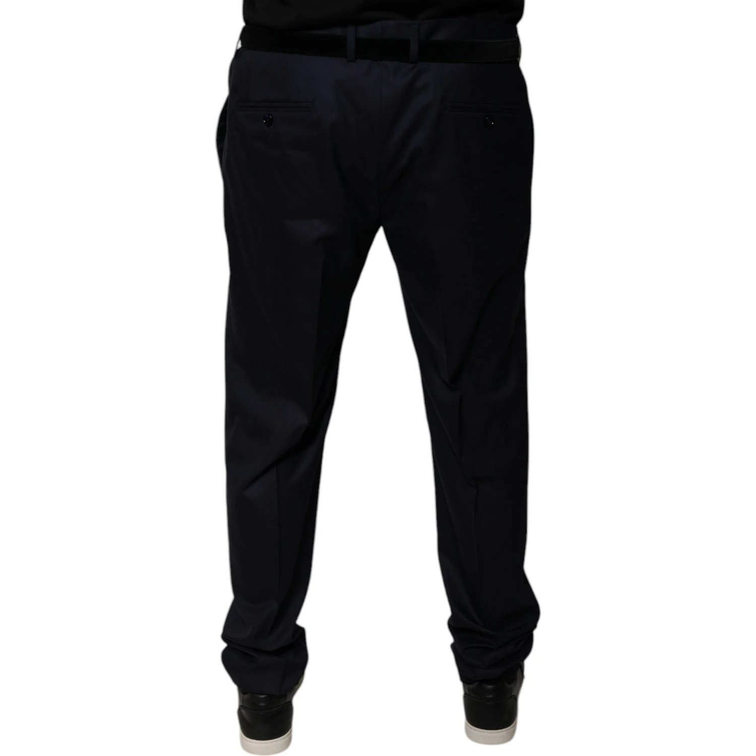 Dark Blue Tapered Formal Dress Pants