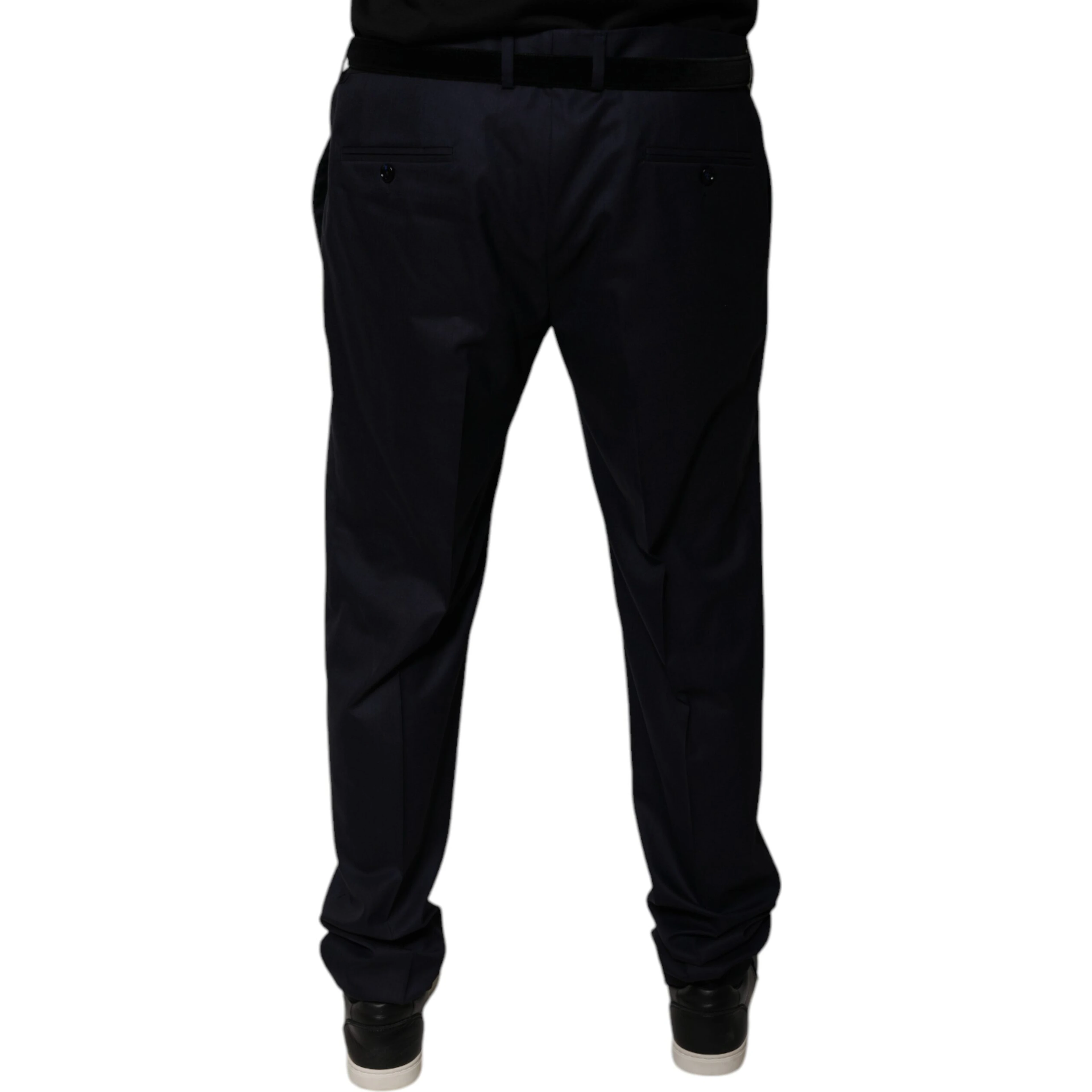 Dark Blue Tapered Formal Dress Pants