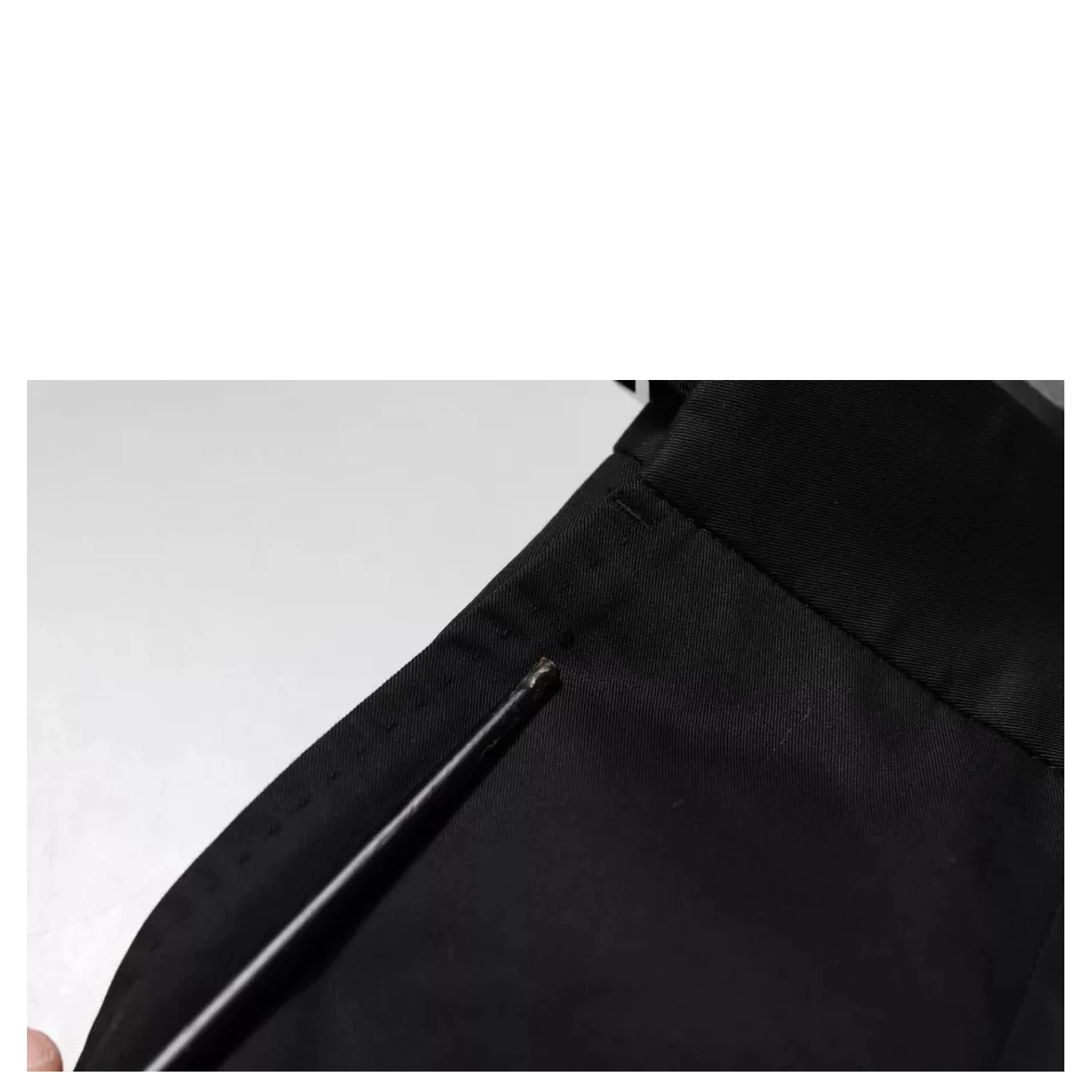Black Cotton Tapered Formal Dress Pants