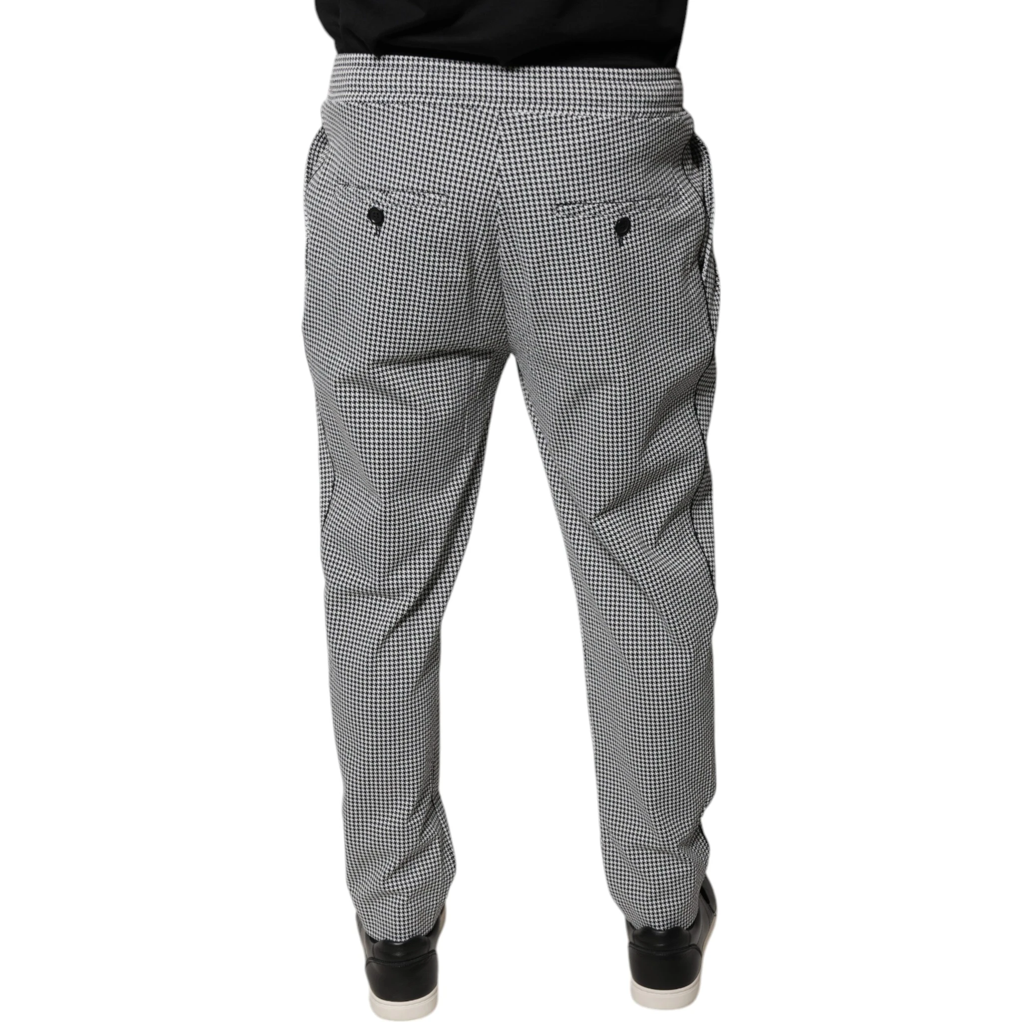 Black White Houndstooth Skinny Dress Pants