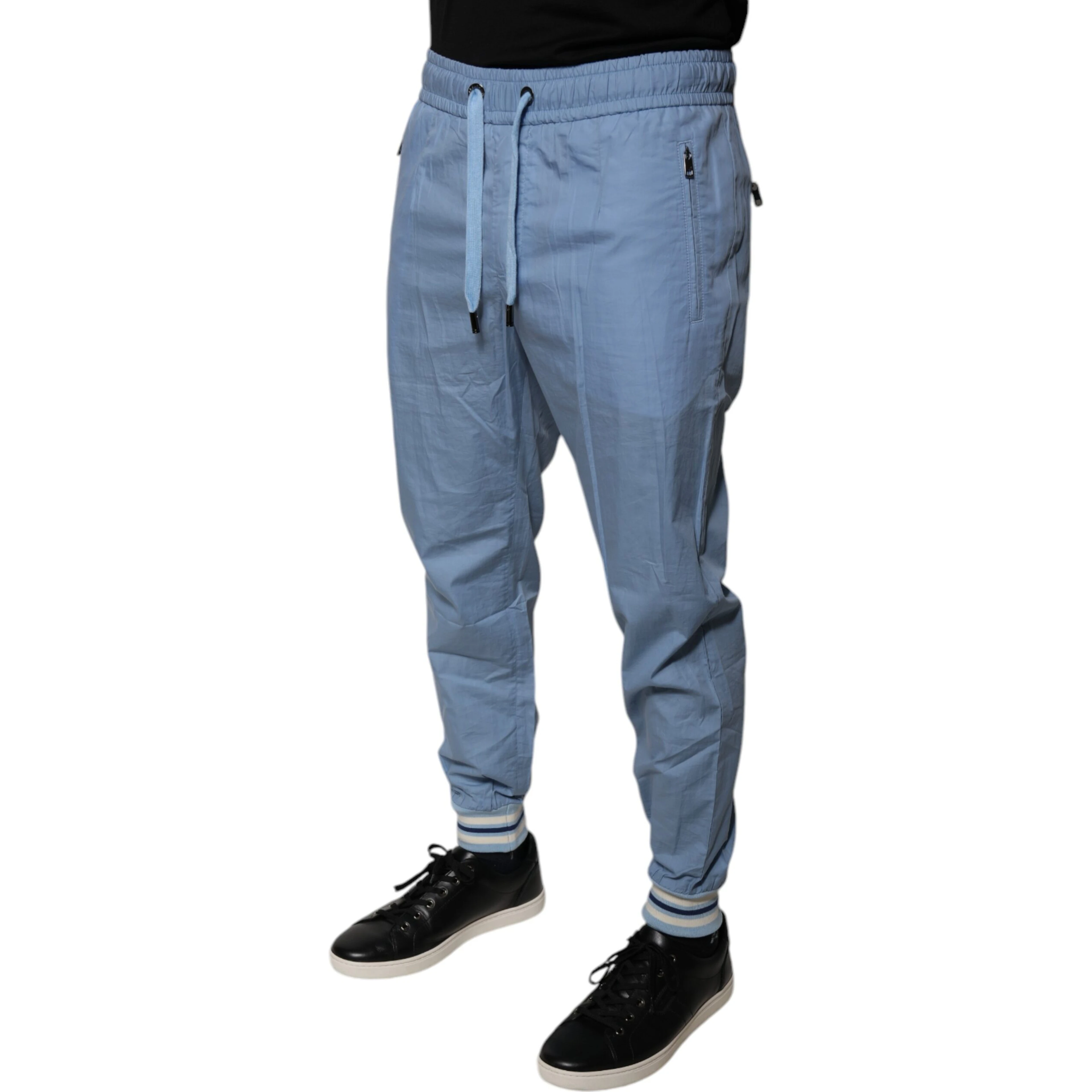 Blue Cotton Jogger Sweatpants Pants