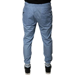 Blue Cotton Jogger Sweatpants Pants