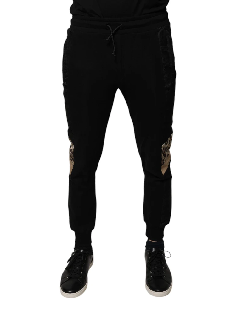 Black Leopard Slim Fit Jogger Pants alternative
