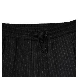 Black Stripes Viscose Skinny Dress Pants