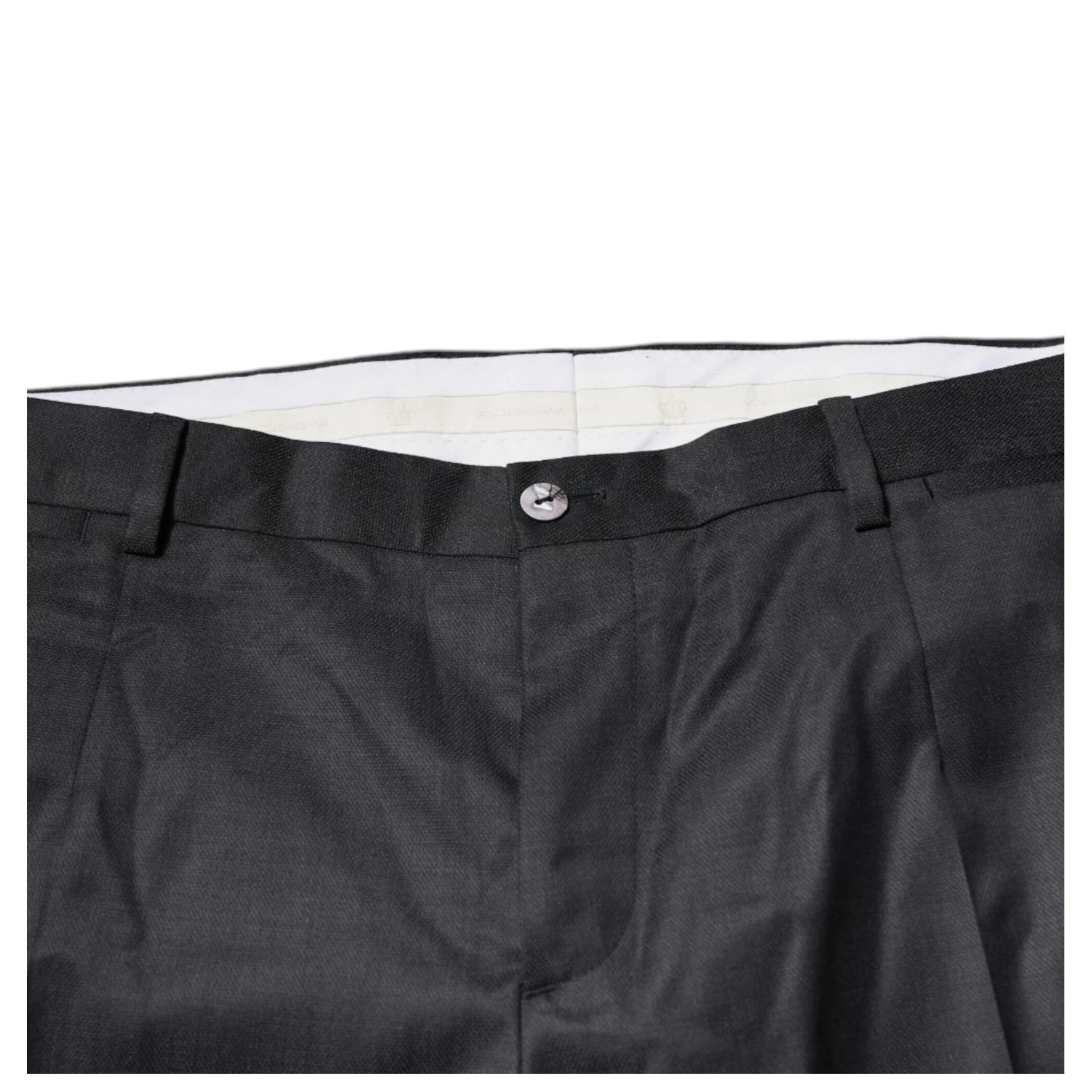 Black Wool Tapered Formal Dress Pants