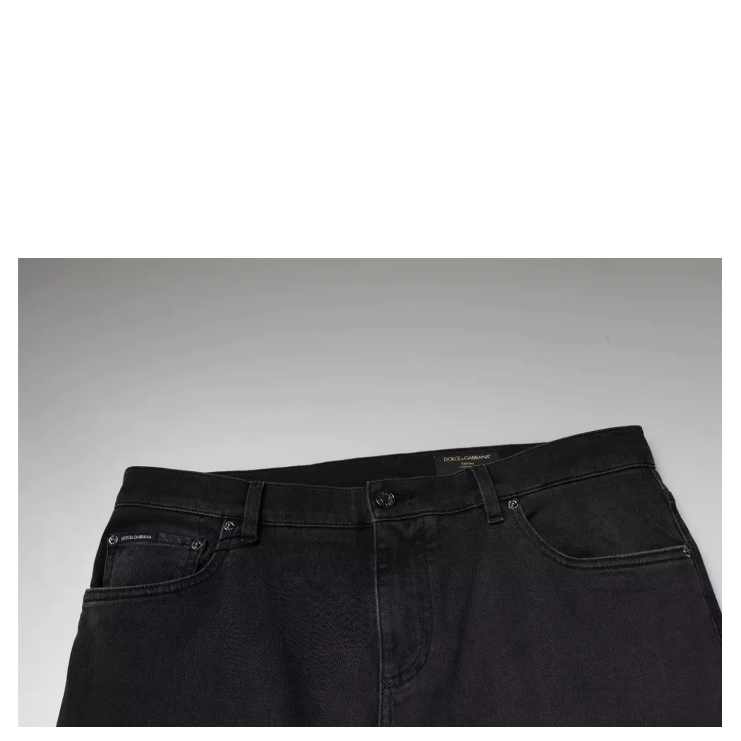 Black Logo Cotton Stretch Skinny Denim Jeans