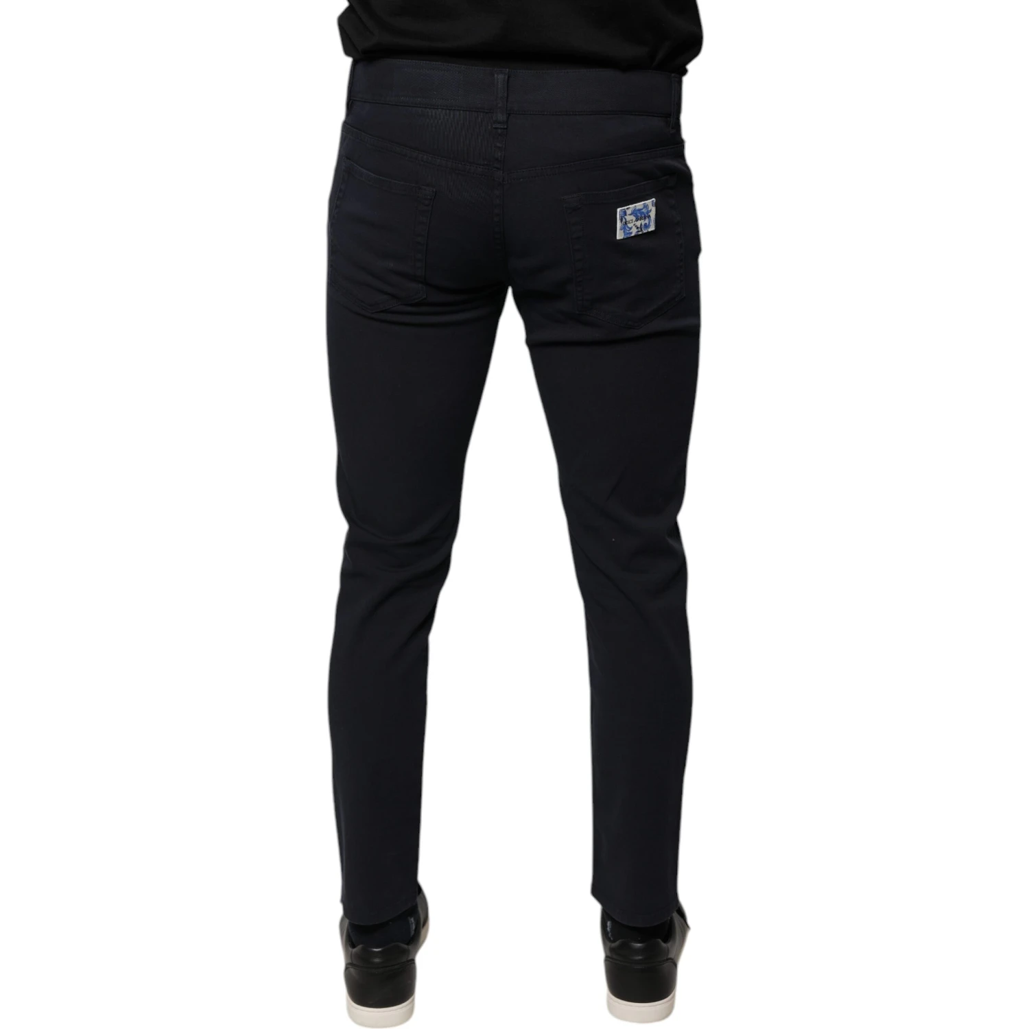 Black Logo Cotton Stretch Skinny Denim Jeans
