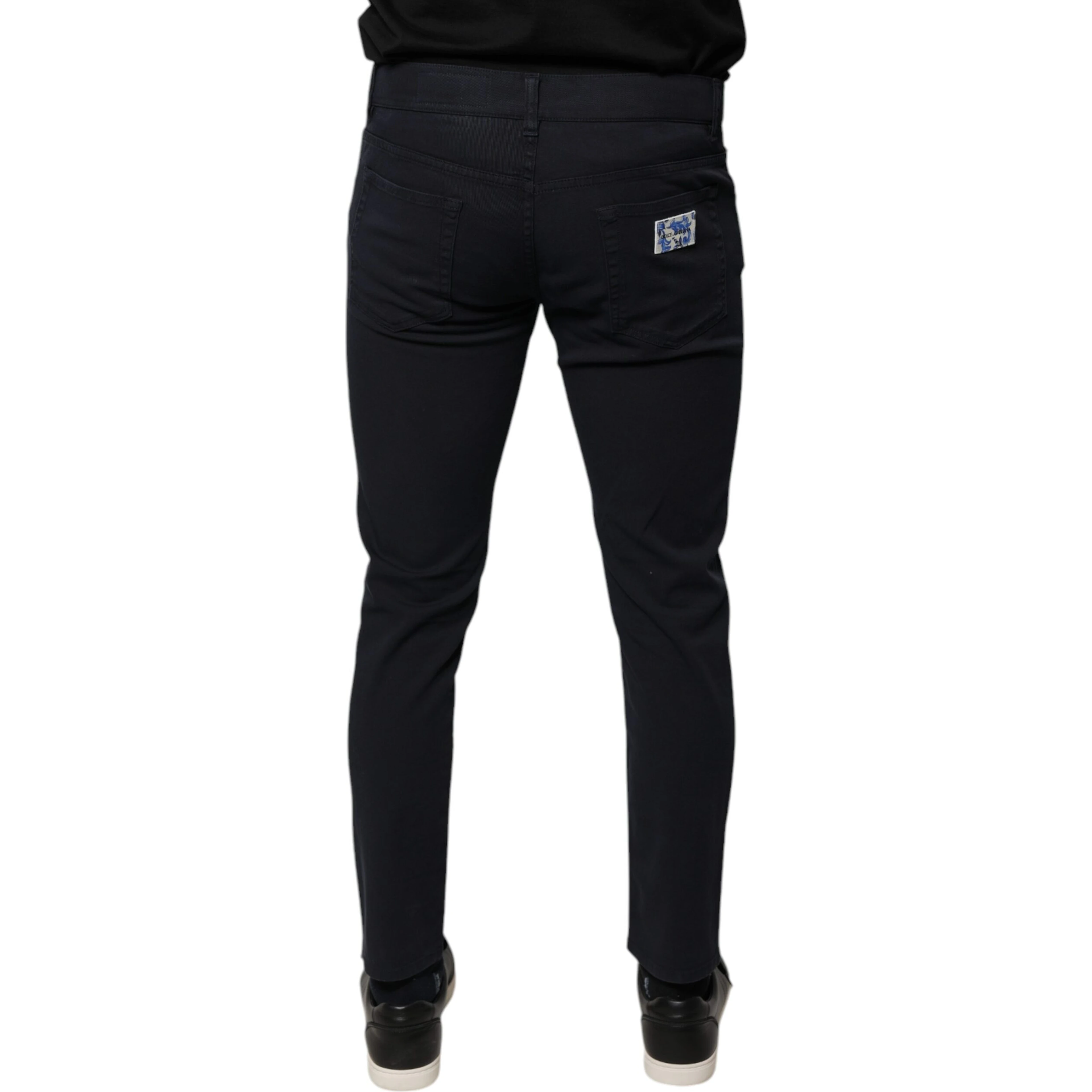 Black Logo Cotton Stretch Skinny Denim Jeans