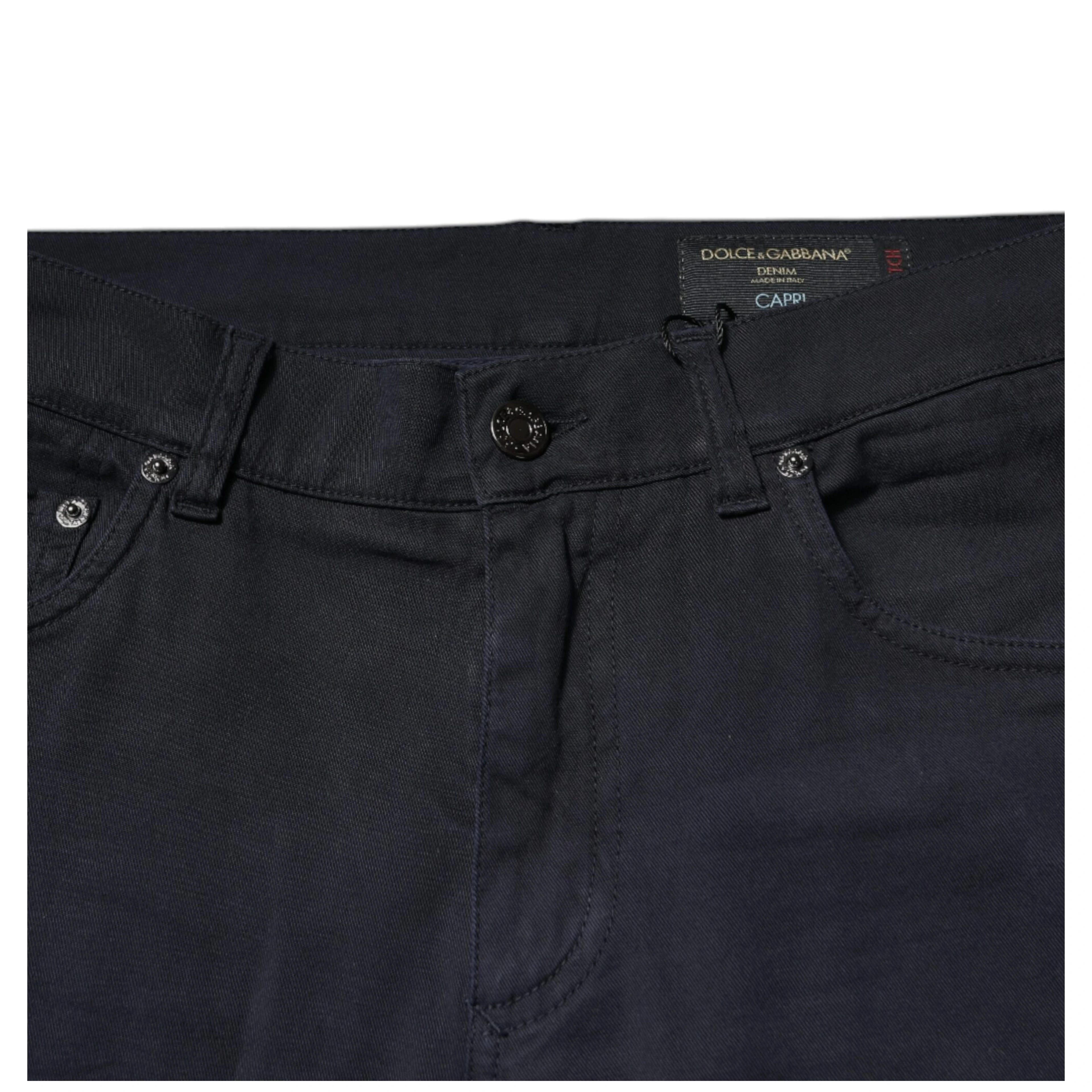 Black Logo Cotton Stretch Skinny Denim Jeans