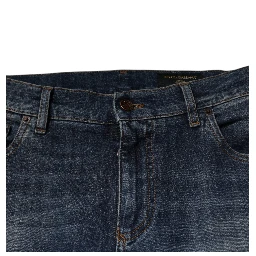 Blue DG Crown Logo Cotton Skinny Denim Jeans
