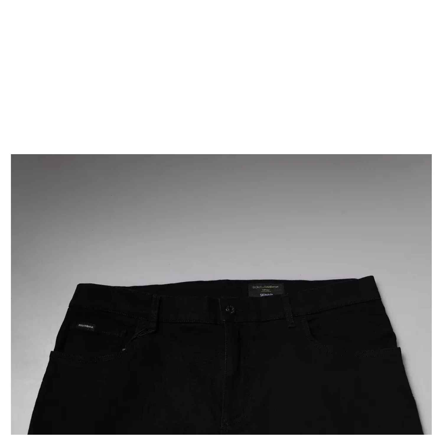 Black Logo Cotton Stretch Skinny Denim Jeans