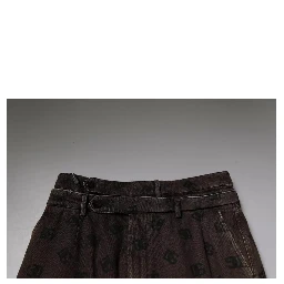 Brown Logo Cotton Straight Denim Jeans