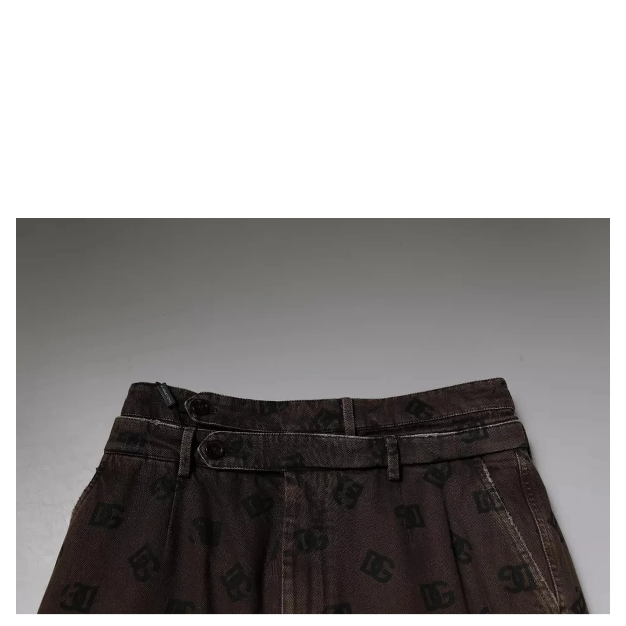 Brown Logo Cotton Straight Denim Jeans