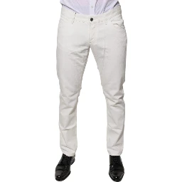 White Cotton Skinny Denim Jeans