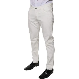 White Cotton Skinny Denim Jeans