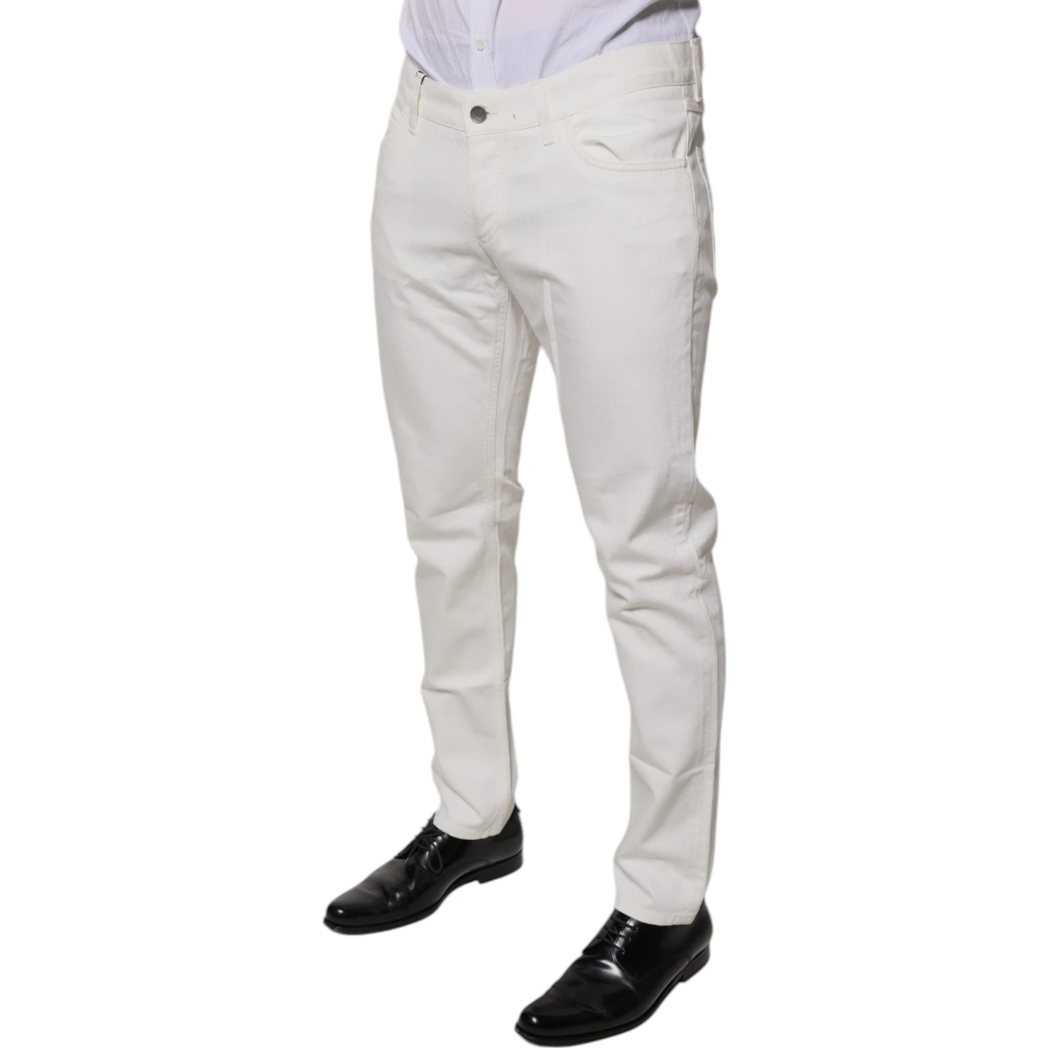 White Cotton Skinny Denim Jeans