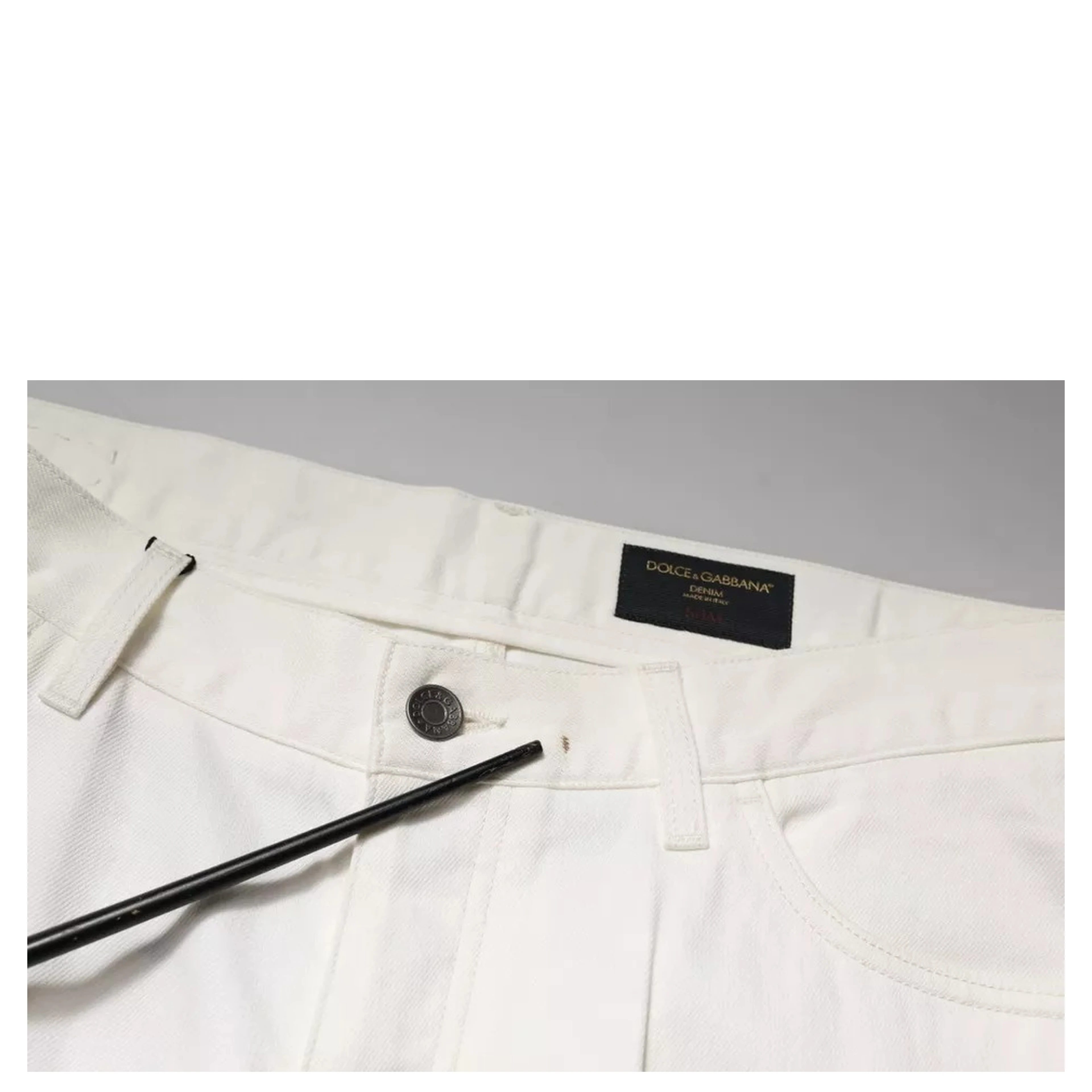 White Cotton Skinny Denim Jeans