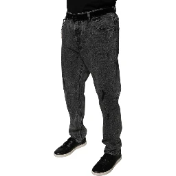 Dark Gray Cotton Skinny Denim Jeans