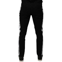 Black Crown White Lining Skinny Denim Jeans