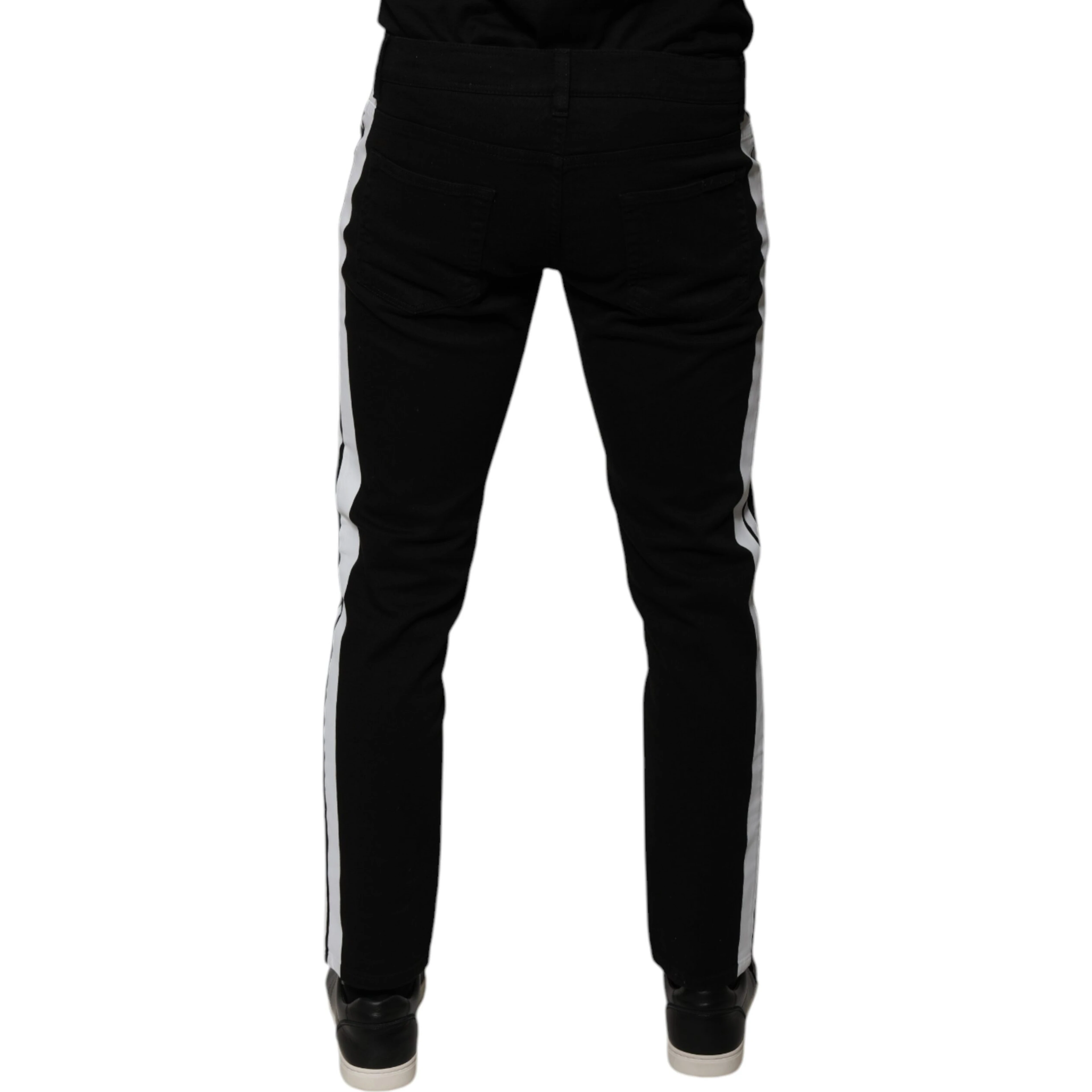Black Crown White Lining Skinny Denim Jeans
