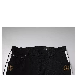 Black Crown White Lining Skinny Denim Jeans