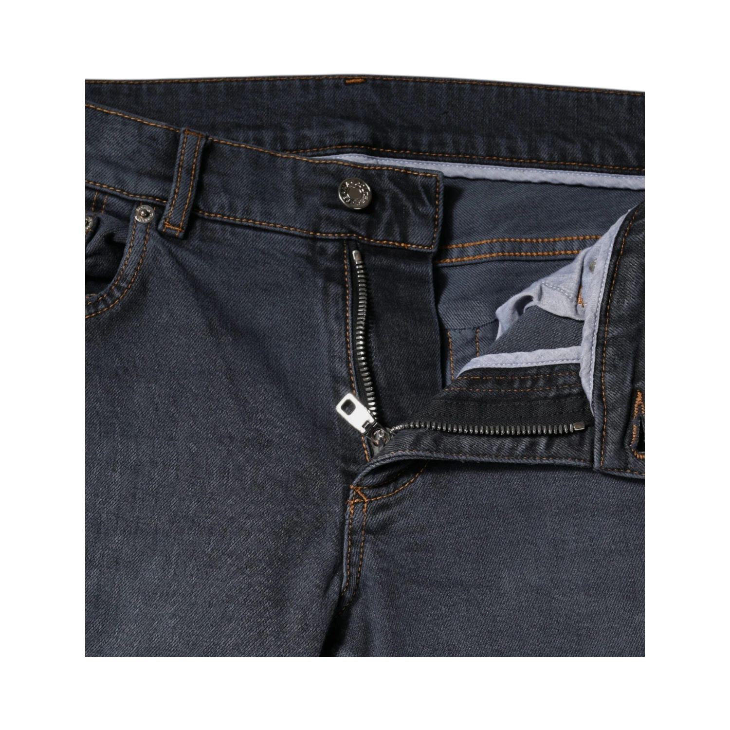 Dark Gray Cotton Skinny Denim Jeans