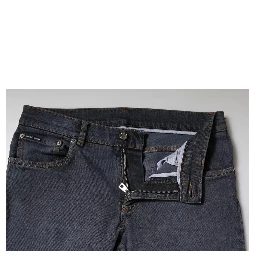 Dark Gray Cotton Skinny Denim Jeans