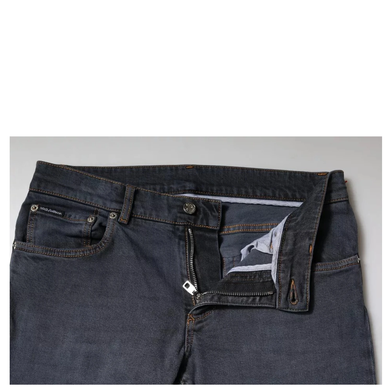 Dark Gray Cotton Skinny Denim Jeans