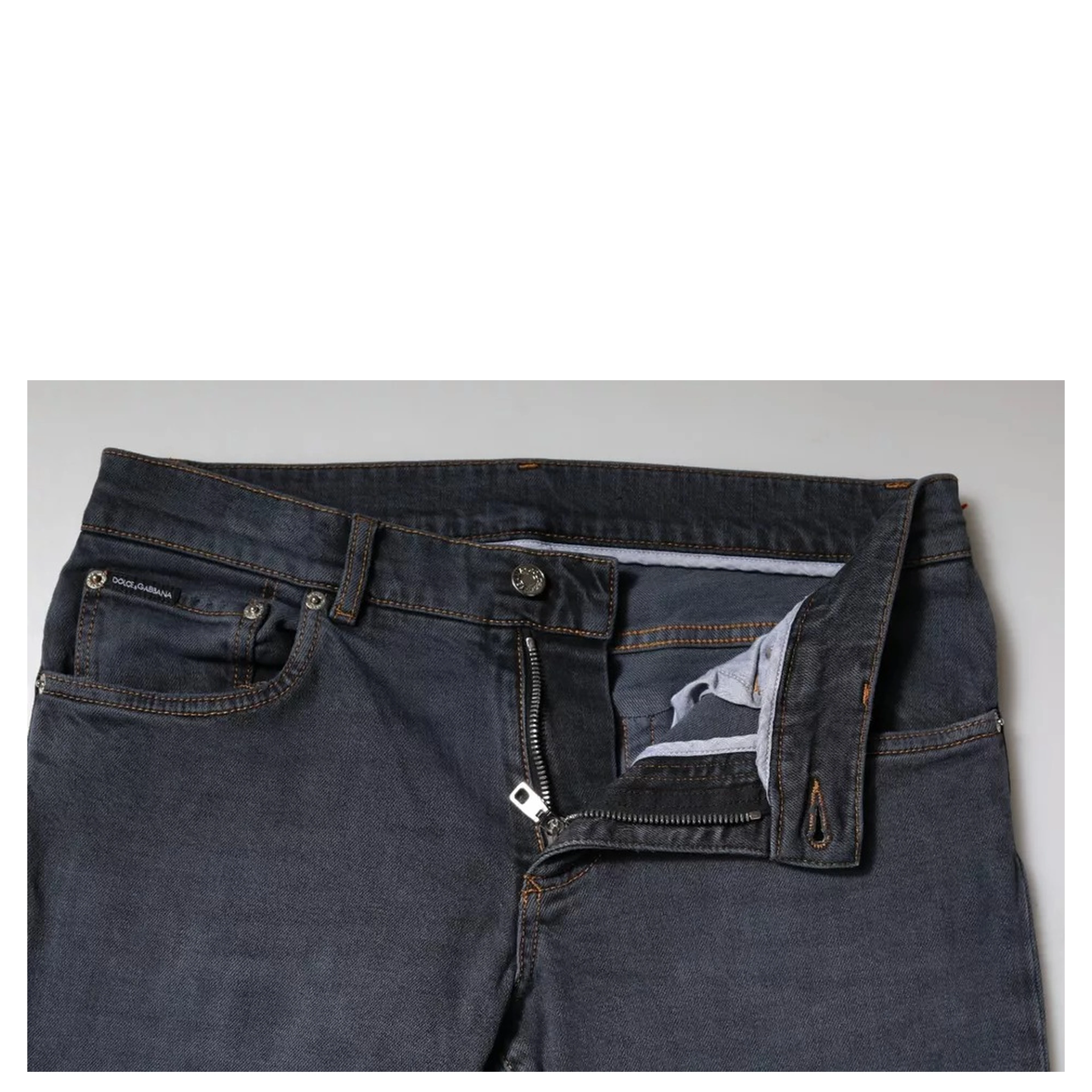 Dark Gray Cotton Skinny Denim Jeans