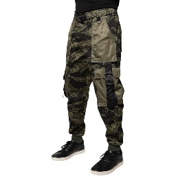 Green Cotton Jogger Cargo Pants
