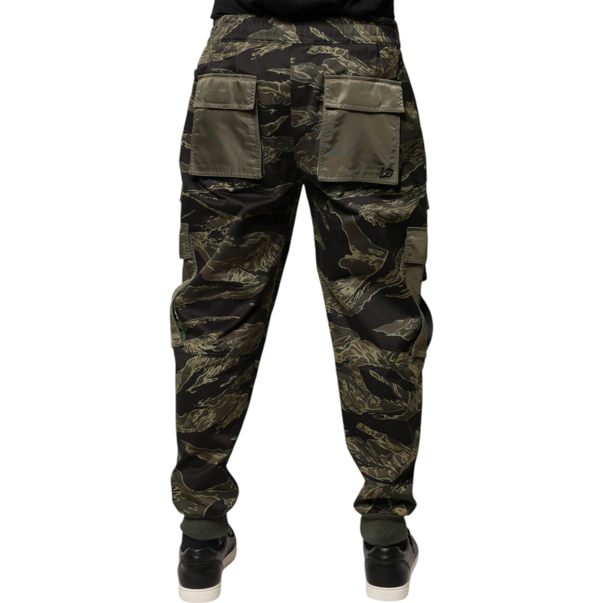 Green Cotton Jogger Cargo Pants