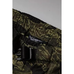 Green Cotton Jogger Cargo Pants