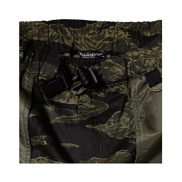 Green Cotton Jogger Cargo Pants