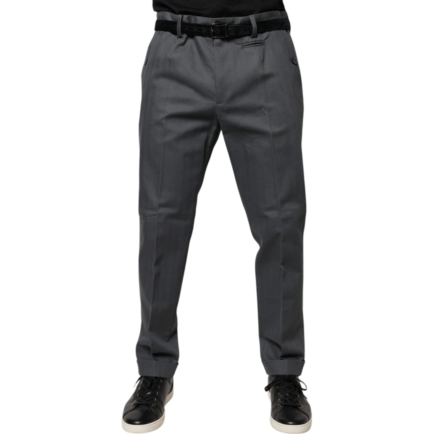 Gray Tapered Formal Dress Pants