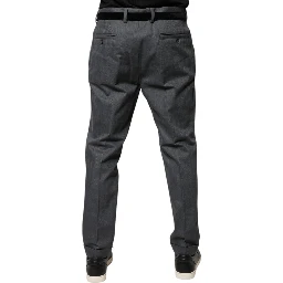 Gray Tapered Formal Dress Pants