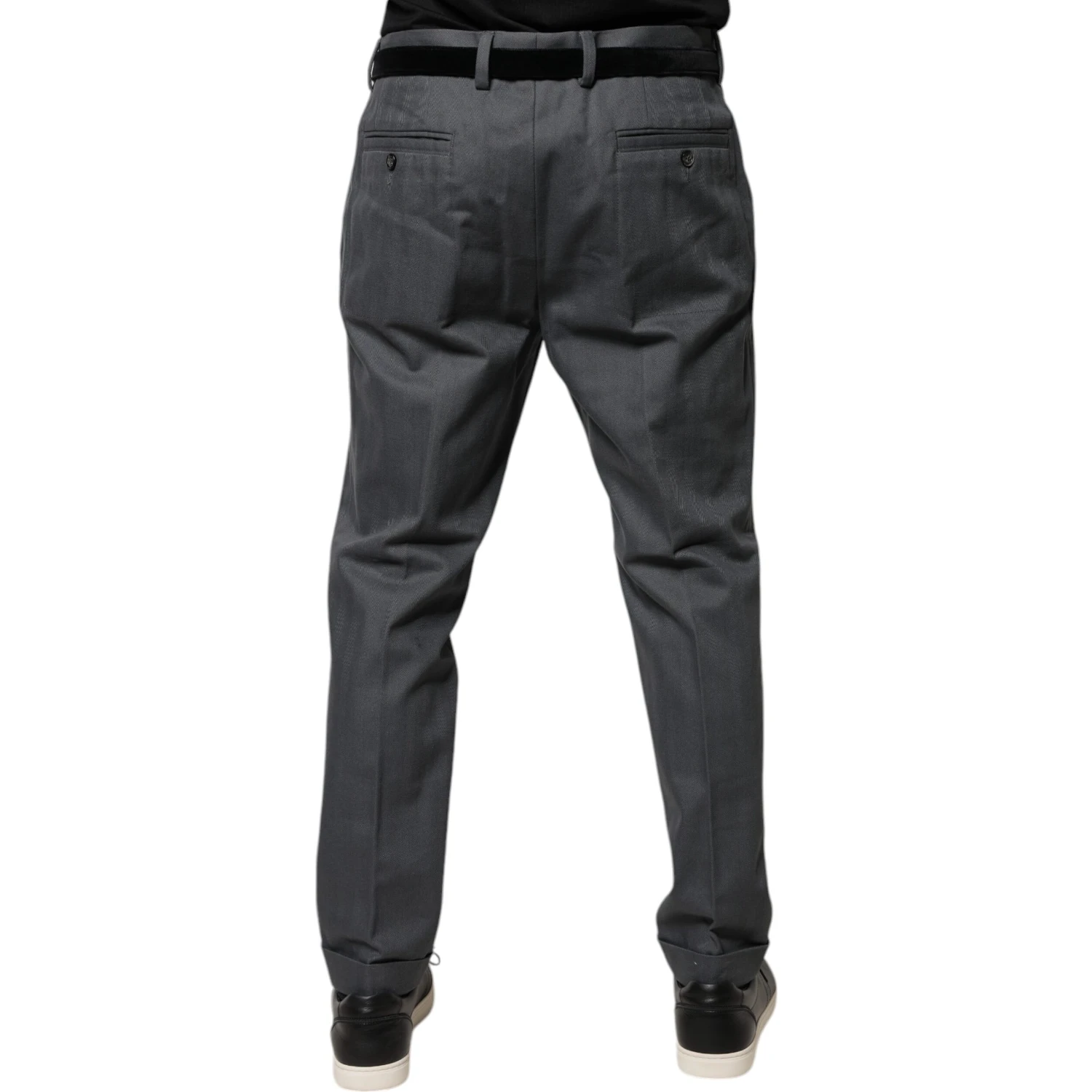 Gray Tapered Formal Dress Pants