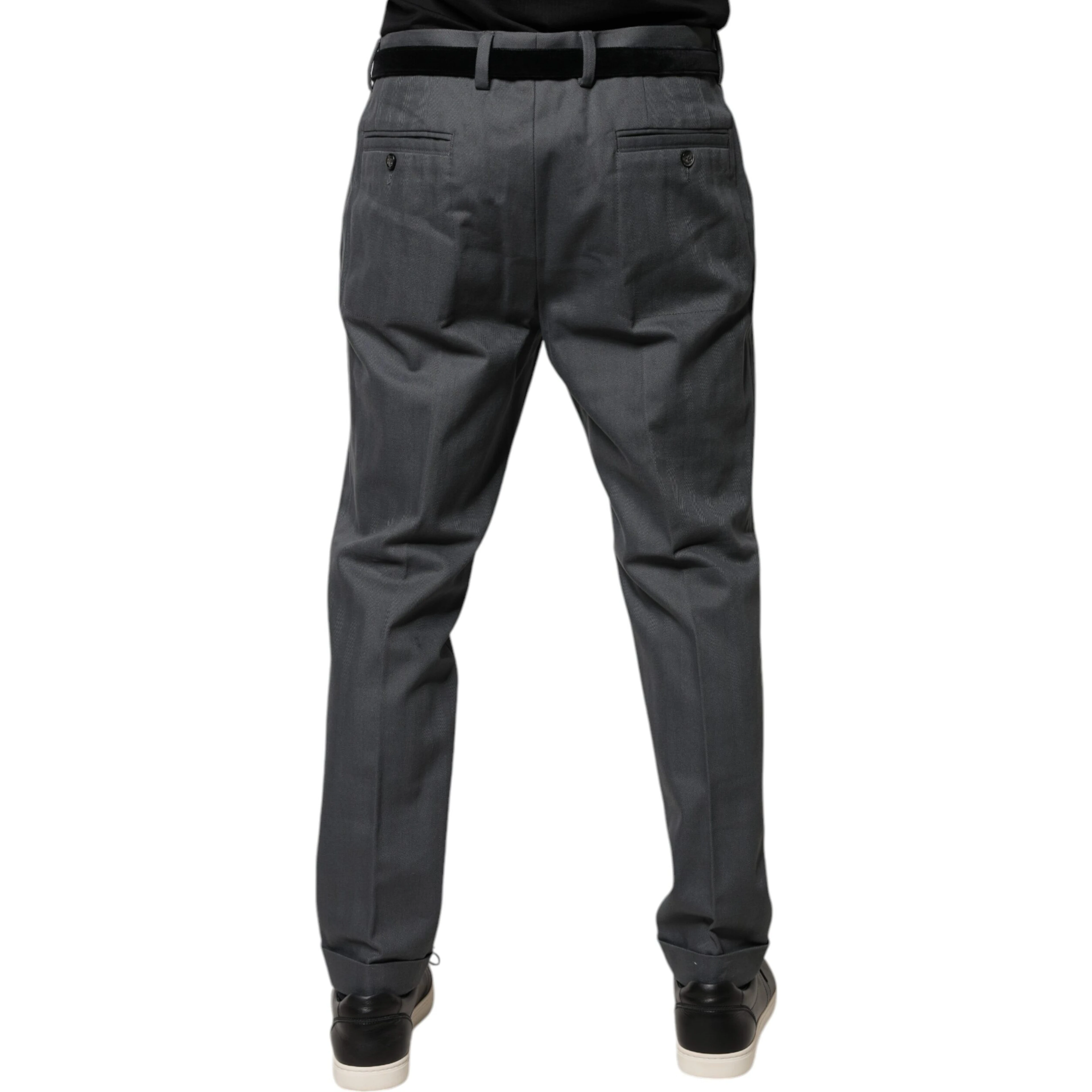 Gray Tapered Formal Dress Pants