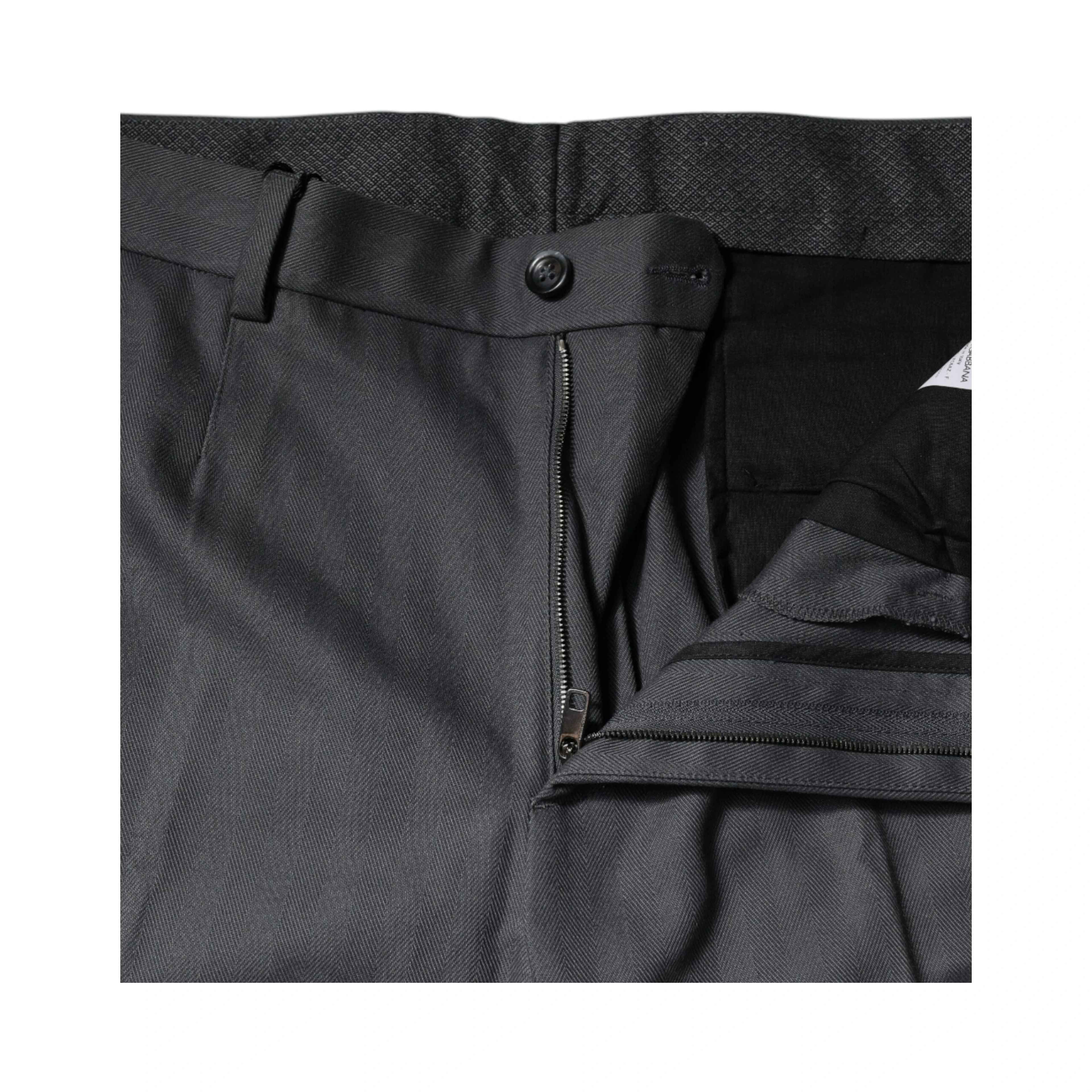 Gray Tapered Formal Dress Pants