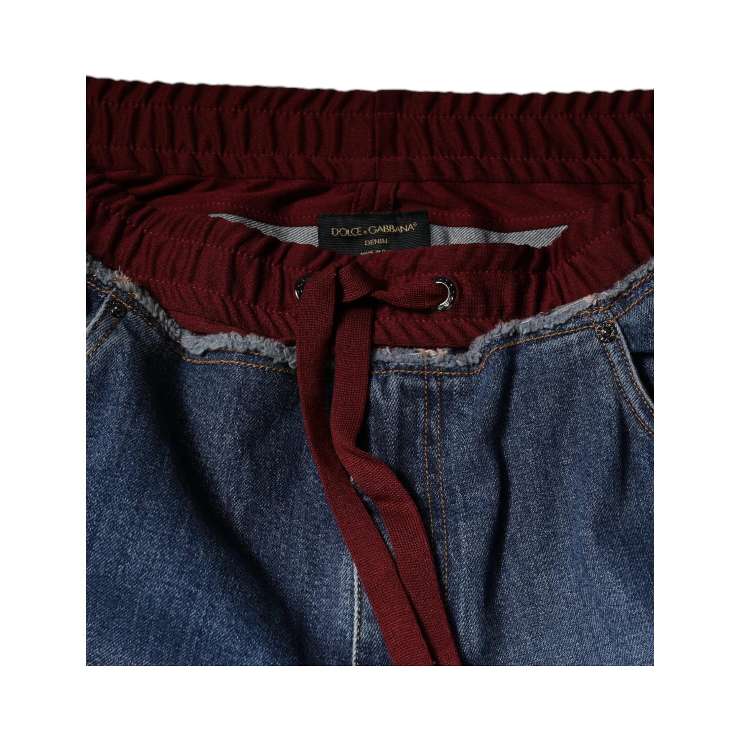 Blue Cotton Stretch Straight Denim Jeans