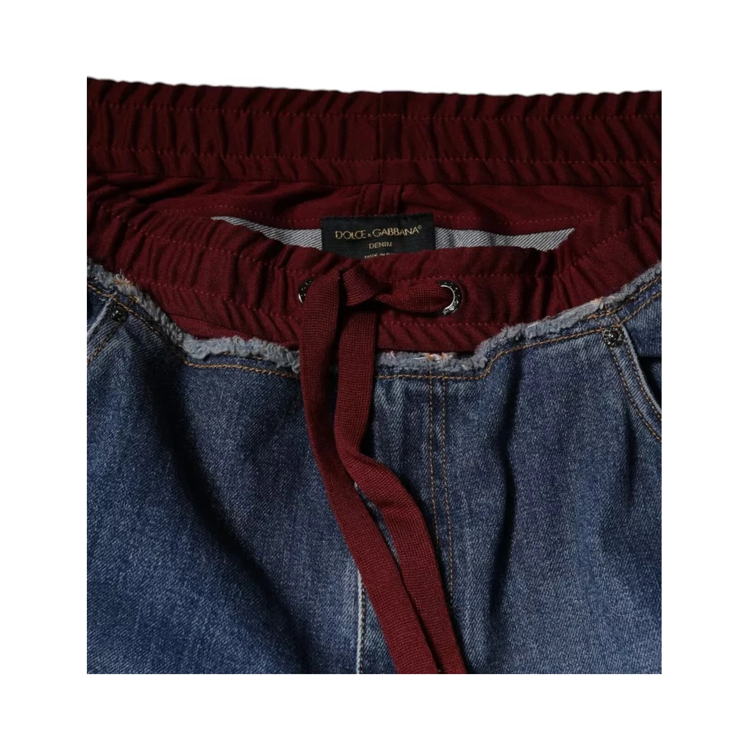 Blue Cotton Stretch Straight Denim Jeans